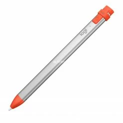Grafiktablett Stifte Logitech Crayon, Eingabestift (silber/orange, Für Alle Ab 2018 Veröffentlichten IPads)