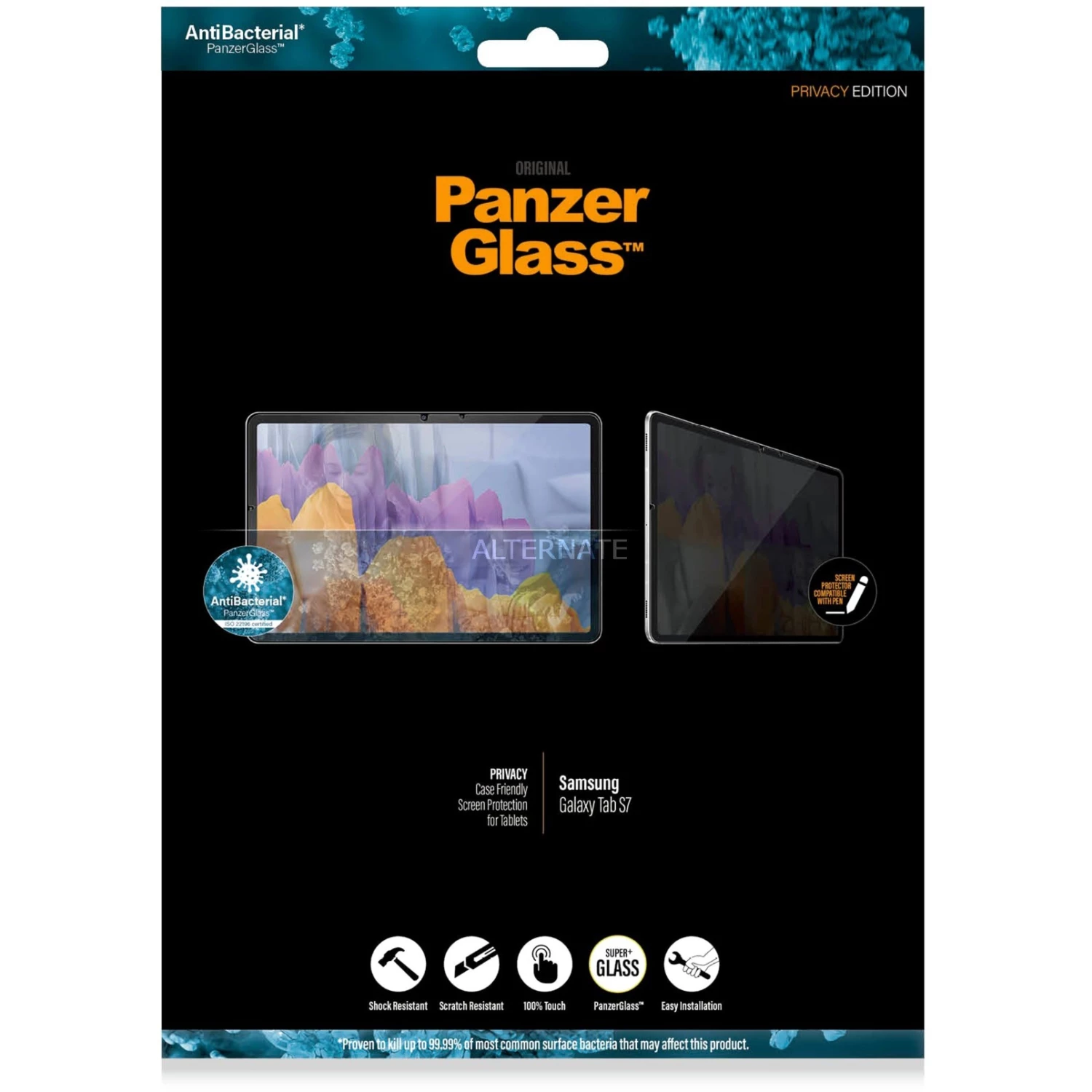 Tablet Schutzfolien PanzerGlass Privacy, Schutzfolie (schwarz, Samsung Galaxy Tab S7) 3 Tablet Schutzfolien PanzerGlass Privacy, Schutzfolie (schwarz, Samsung Galaxy Tab S7)